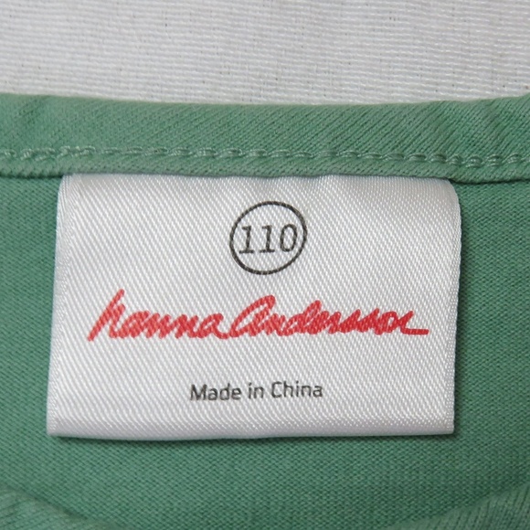 Hanna Andersson 110 5T 5 Dress Green Pink Pockets - Picture 2 of 7